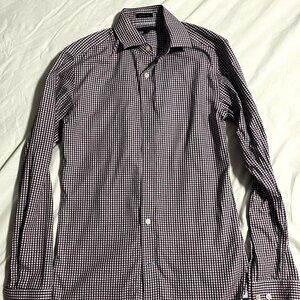 Banana Republic Non-Iron Slim Fit Button Down Shirt - XS (Pink, Black, White)